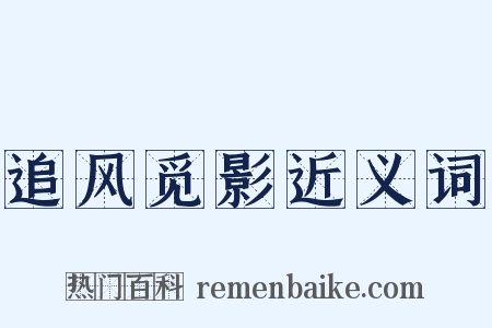 追风觅影近义词是什么意思的图片